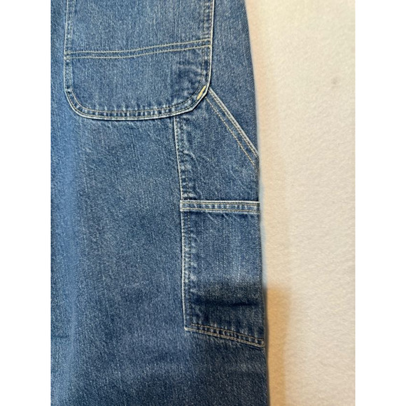 Dickies Jeans Men’s 42x30 Denim Blue workwear Carpenter Cargo Baggy Pants - Picture 11 of 15